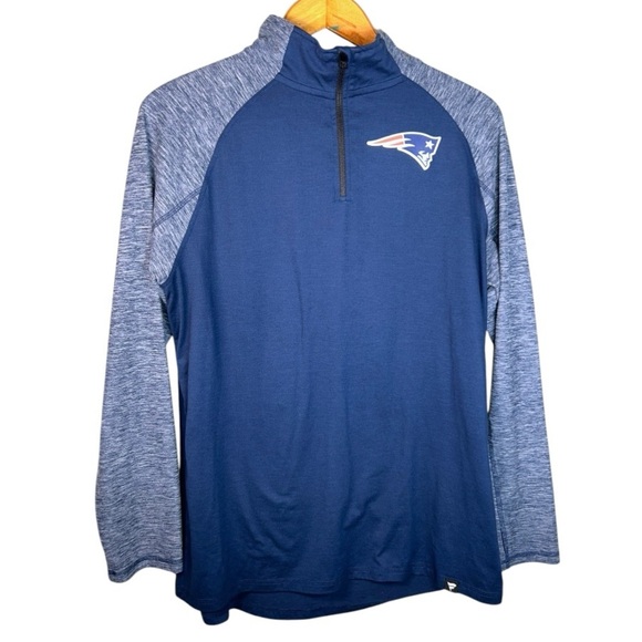 New England Patriots Majestic Fan Fashion Cool Base 1/4 Zip Pullover – XL - Picture 1 of 10